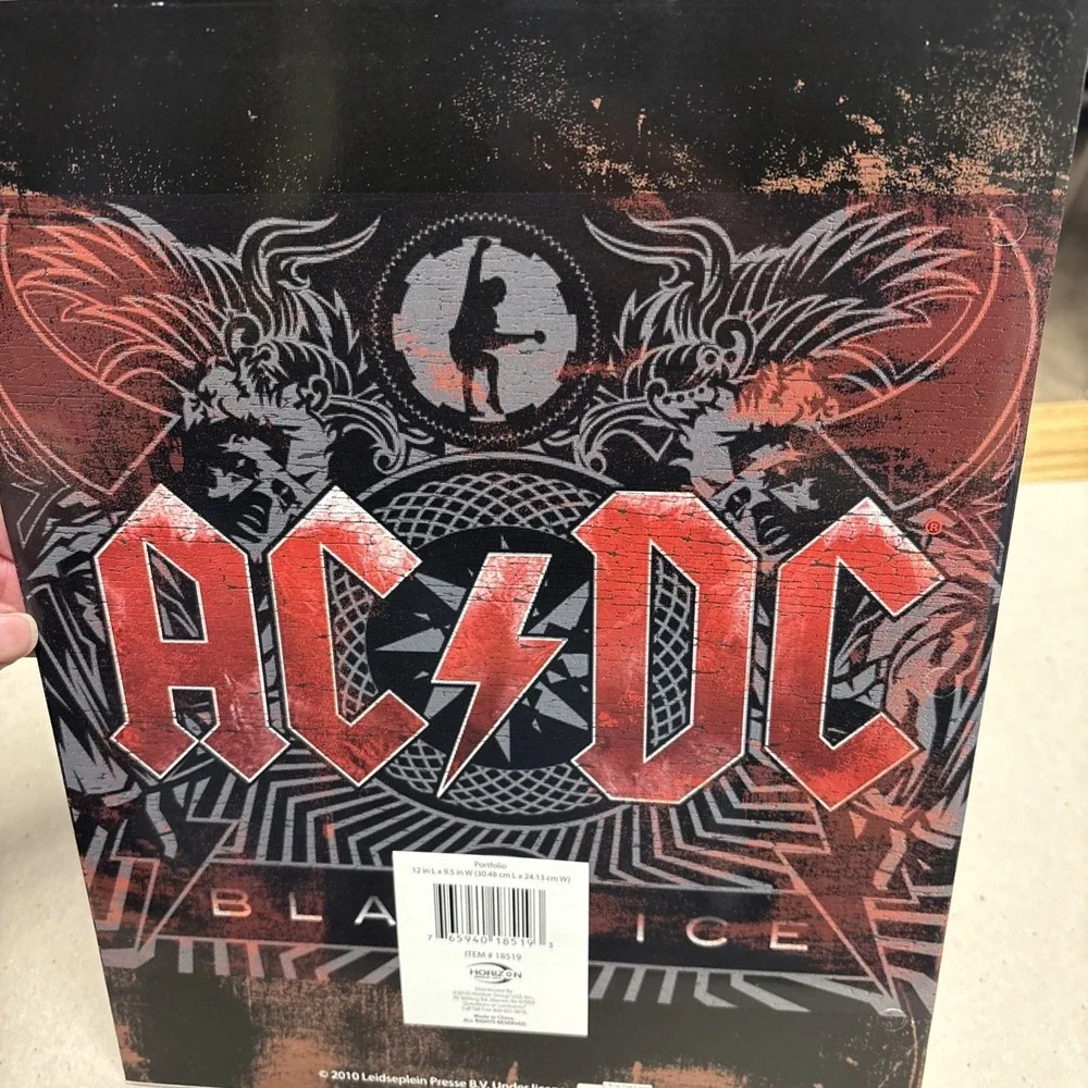 Kiss Army, AC/DC Black Ice Portfolio Folders Lot New 2010 Live Nation School